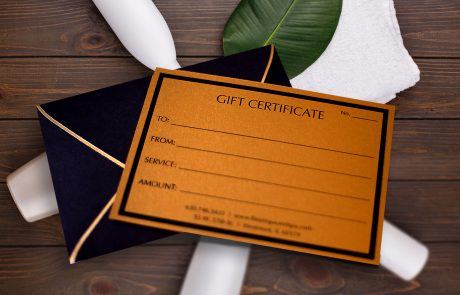 Spa gift certificate